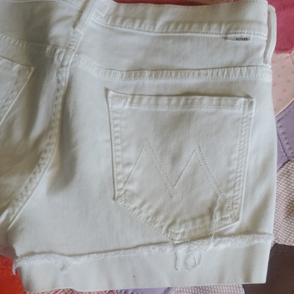 Mother Jeans The Rascal Slit Flip Short In Glass Slipper Mid Rise 2.5" Inseam - Picture 12 of 16